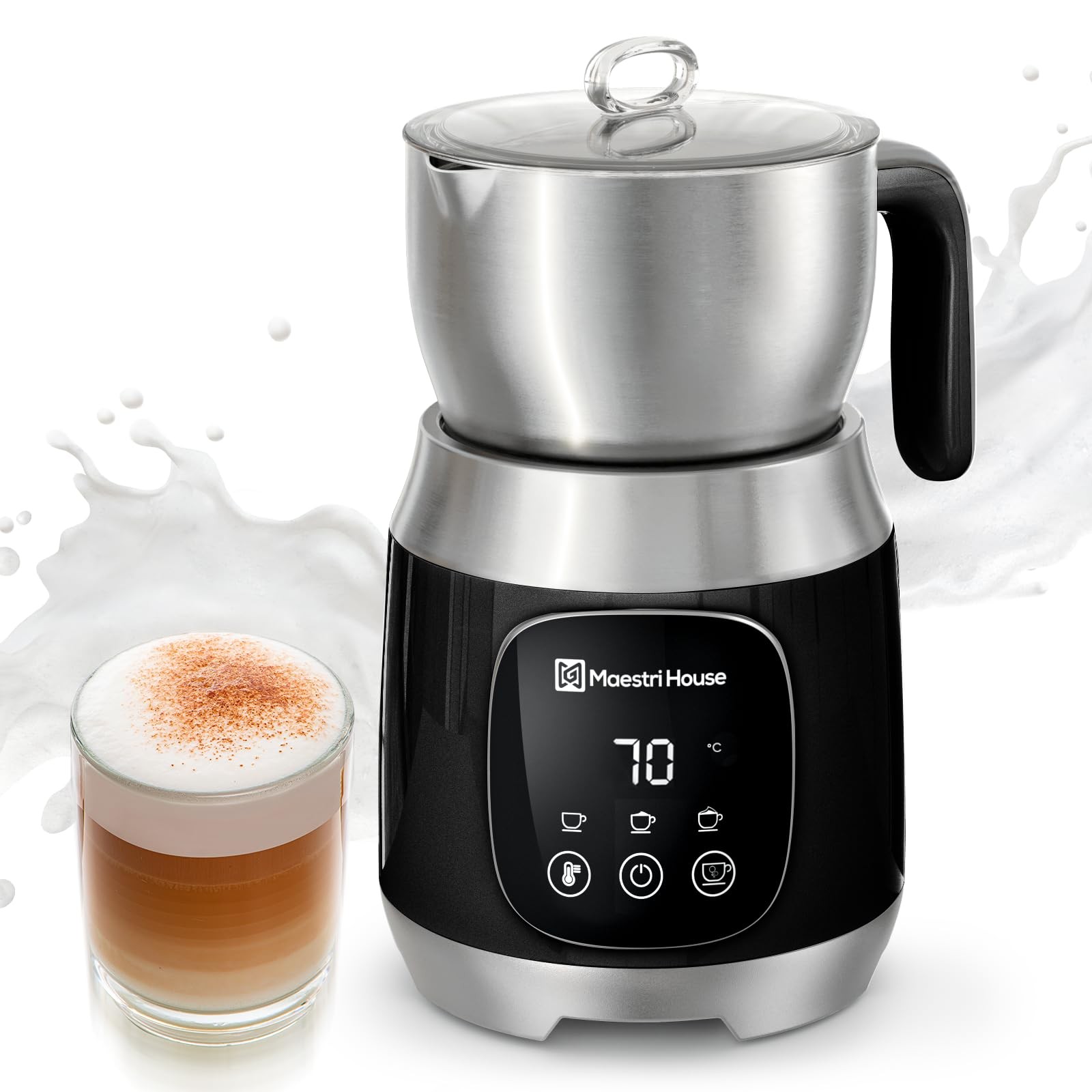 Montalatte 600ml Touch Smart | Temperatura Regolabile e Schiuma Fine
