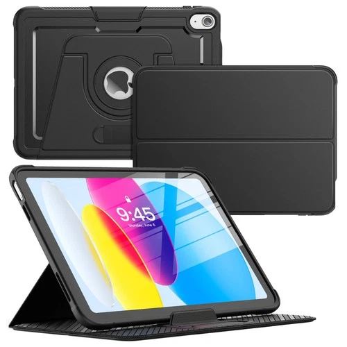 iPad Smart Case Shockproof Auto Sleep/Wake Rotating Stand Detachable Cover