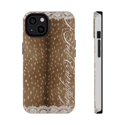 Fawn print phone cases brown dainty - Coquette fall - Sturdy phonecase