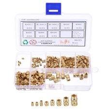 300pcs M2 M2.5 M3 M4 M5 Metric Threaded Inserts with Heat Set Insert Tips