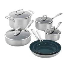 [SALE] ZWILLING Clad CFX 10-pc, Non-stick, Stainless Steel Ceramic Cookware Set