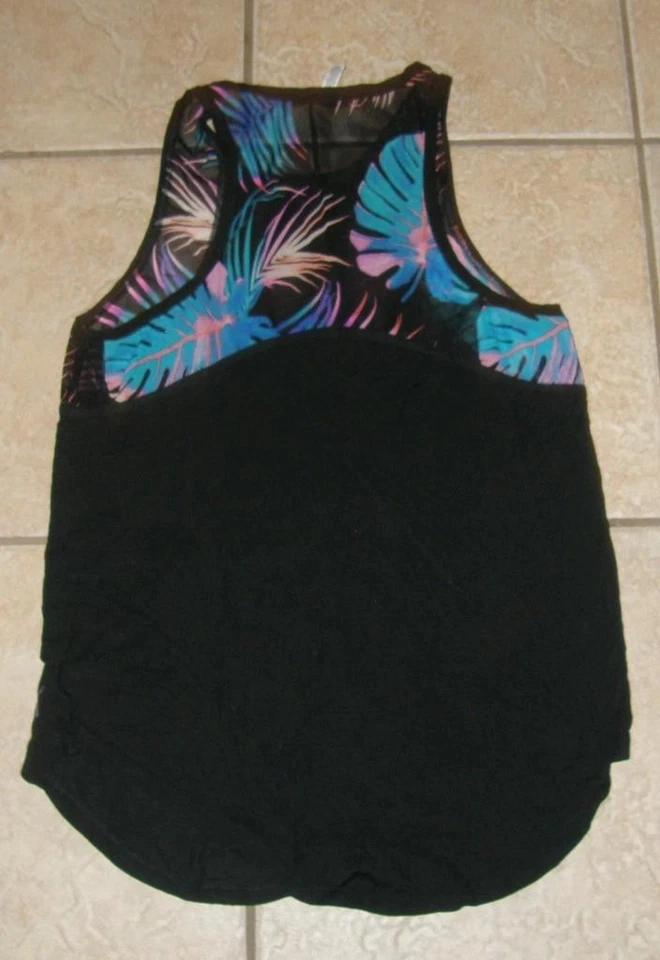 Черный размер маленький мягкий эластичный сетки цветочный гонщик назад Майка VICTORIAS SECRET - Изображение 4 из 4