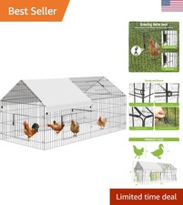 Easy Assembly 86"x40" Chicken Coop  Playpen with Ground Nails - Safe for Pets