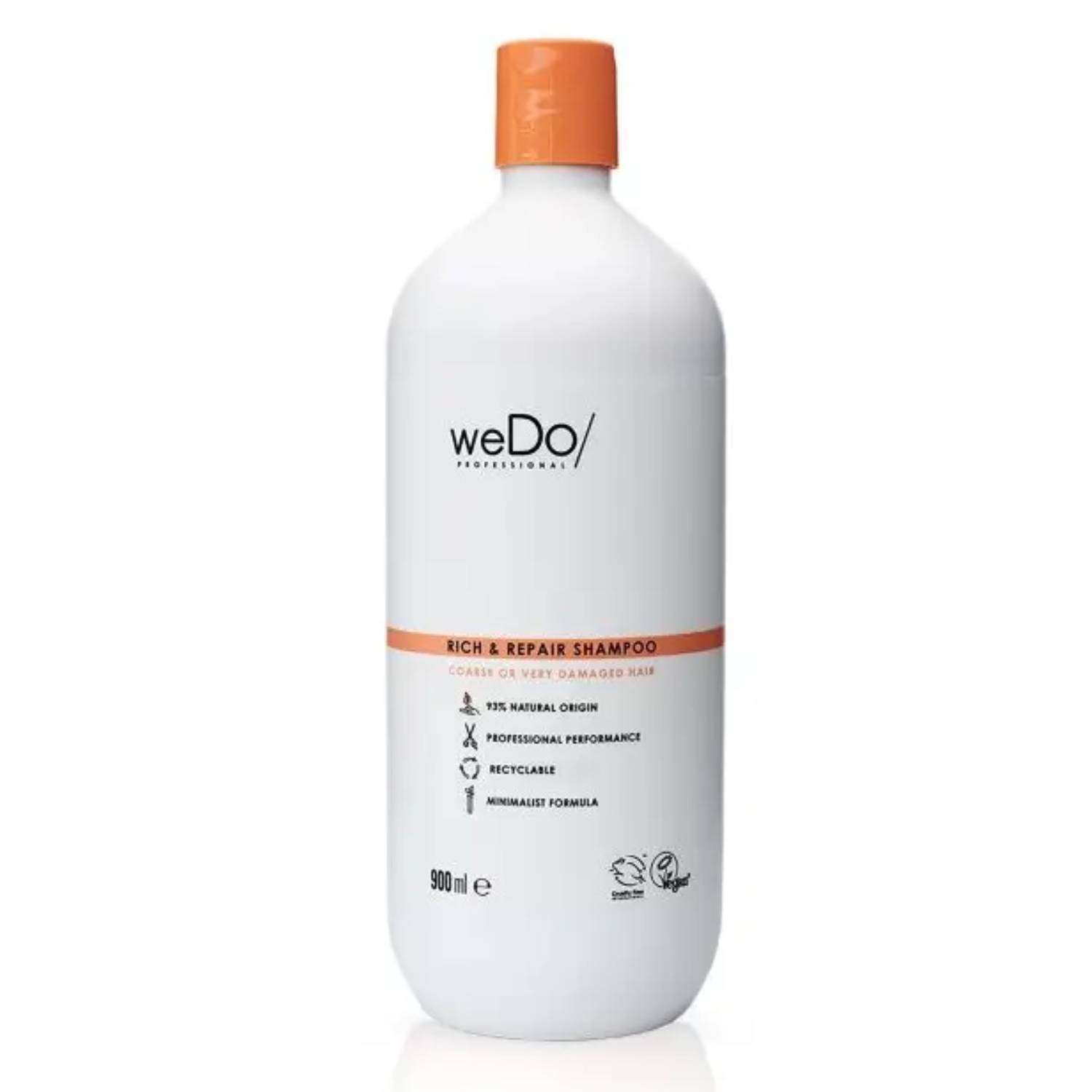 Wedo Rich E Repair Shampoo Professionale Per Capelli Molto Danneggiati 900 Ml