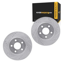 For Dodge Neon 1995-1999 Rotors Silver Drilled And Slotted Rotor Style