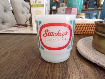 Nice Fire-King Stuckey's Coffee Club Pecan Candy Store Advertising Coffee Mug