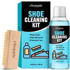 2-in-1 Shoe Cleaner Kit 4.06 Fl Oz Cleaner  Brush Suede Leather Mesh Sneakers