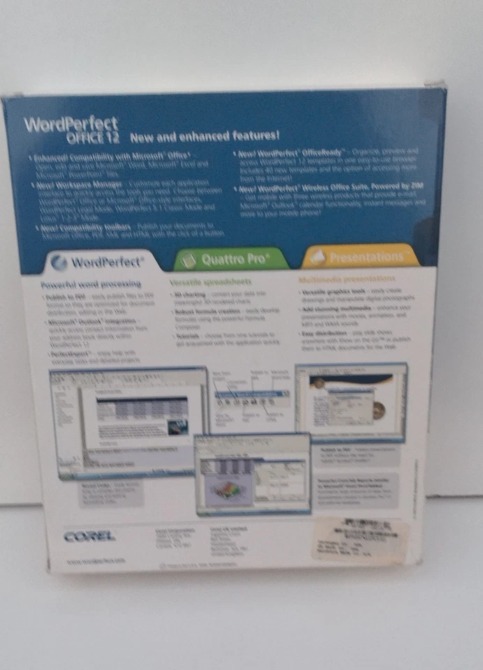 Corel WordPerfect Office 12 CD Software 2004 Open Box! - Image 2 of 4