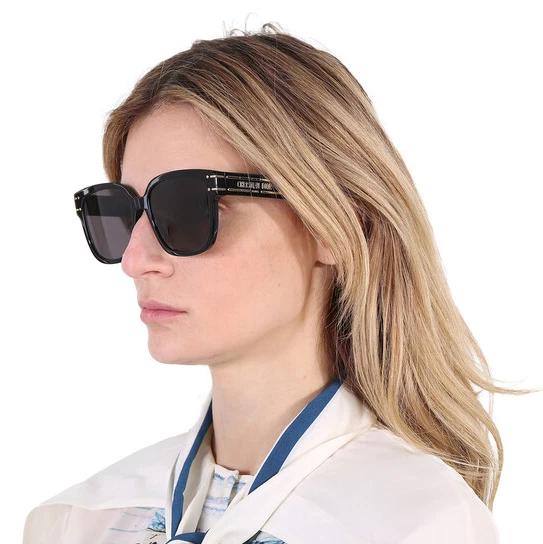 CHRISTIAN DIOR DIORSIGNATURE S7F SUNGLASSES 10A0 BLACK w/GRAY LENS! SHIPS TODAY! - Image 2 of 4