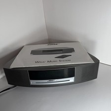 Bose Wave Music System AM FM CD PLAYER With MANUAL Titanium Silver NO Remote