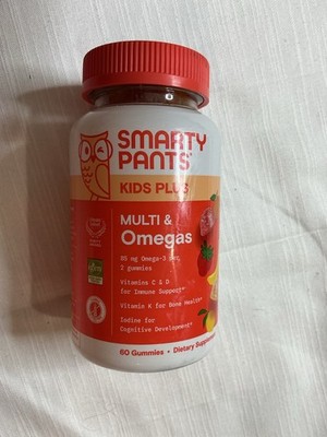 SmartyPants Kids Plus Multvitamin & Omega 3 Gummies  Vitamins C Exp  4-27 
