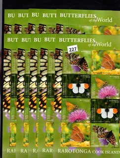 RR 10 S/S RAROTONGA 2020 MNH BUTTERFLIES INSECTS