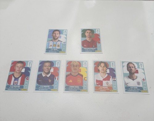 Messi Ronaldo Mbappe Lamine Yamal Panini 2026 FIFA World Cup  7 Sticker Lot