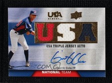 2009 USA Baseball Box Set Triple Jersey National Team Gerrit Cole Auto 1j2