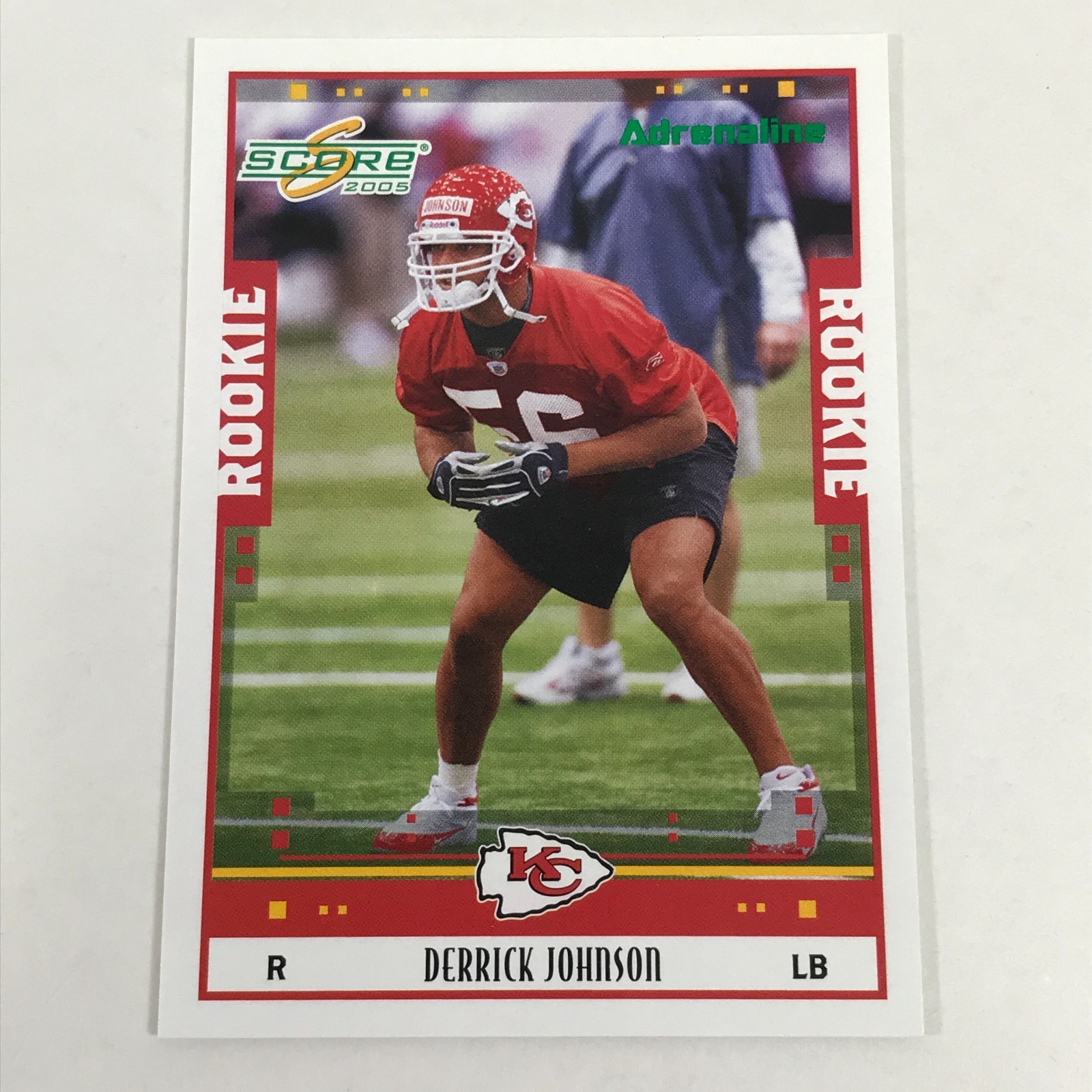 2005 Score Adrenaline Parallel /399 #344 Derrick Johnson Rookie Chiefs Football