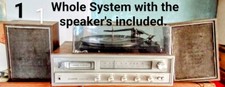 Vintage Lloyd's Am/Fm Multiplex Turntable 8 Track 2 Speaker Console OBO Work's