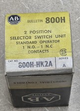 Allen-Bradley 800H-HK2A 2 Position Selector Switch Unti Standard Operator