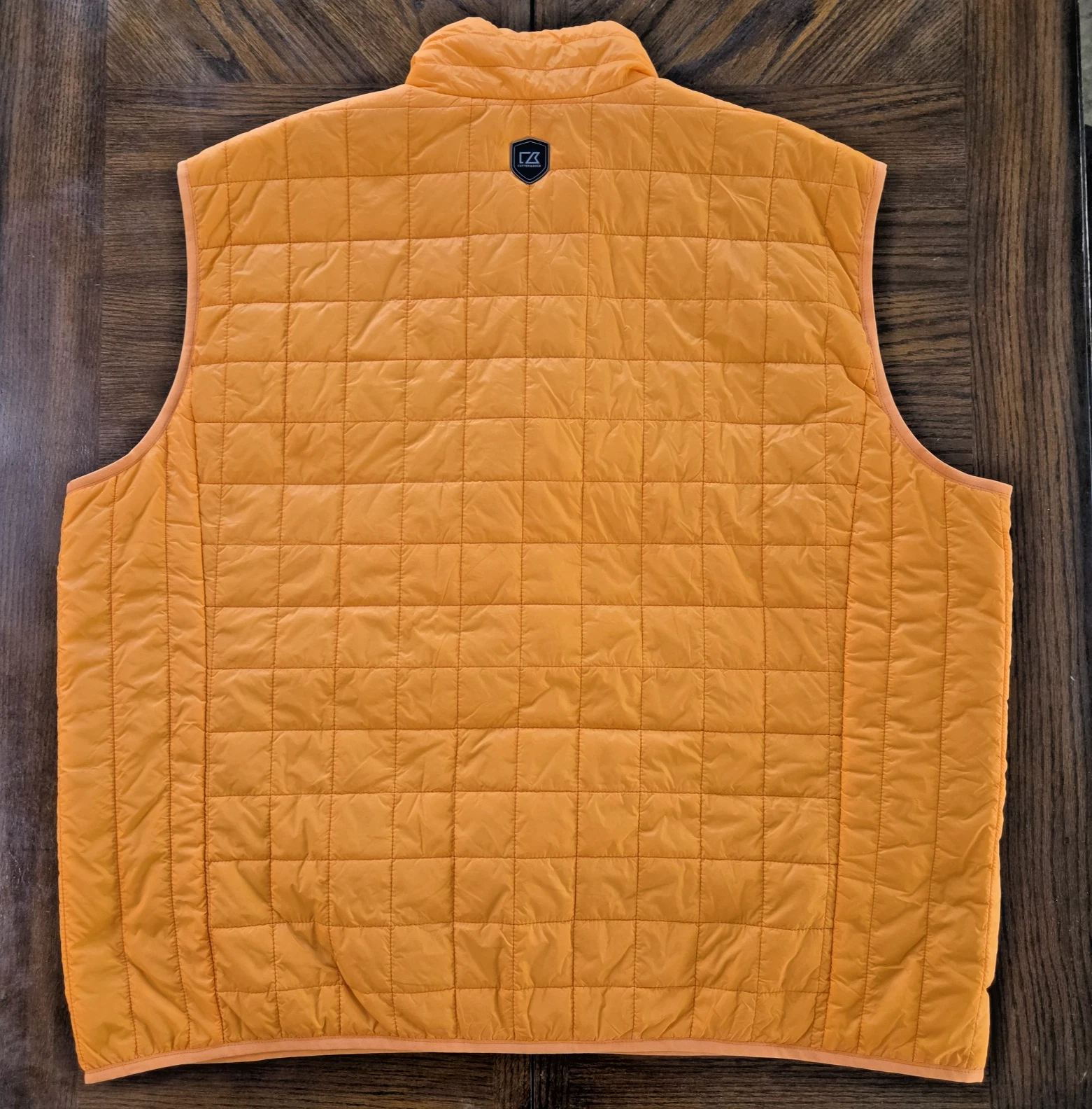 Cutter & Buck Rainer PrimaLoft Eco Insulated Orange Zip Puffer Vest Men's 3XL image 7