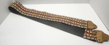 Vint. 70s 80s Wide Woven Retro Hippie Guitar SLR Camera Neck Strap BOHO 53" Long