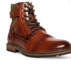 9.5 Madden By Steve Madden Boots Torint Mens Lace Up Zipper Buckle Cognac 