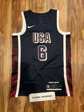 Lebron James Team USA Basketball Jersey 2024 Olympics Navy Nike Swingman Medium