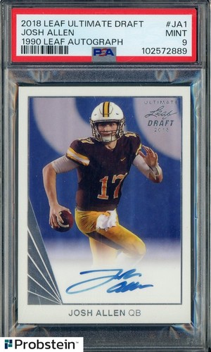 2018 Leaf Ultimate Draft 1990 #JA1 Josh Allen RC Rookie AUTO PSA 9 MINT