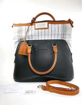 MAISON MARGIELA 5AC Rubber Tote Bag Large Logo Removable Lining Zipped