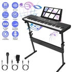 Kids 61-Key Electronic Keyboard Electric Piano Toy w/ Microphone & Stand