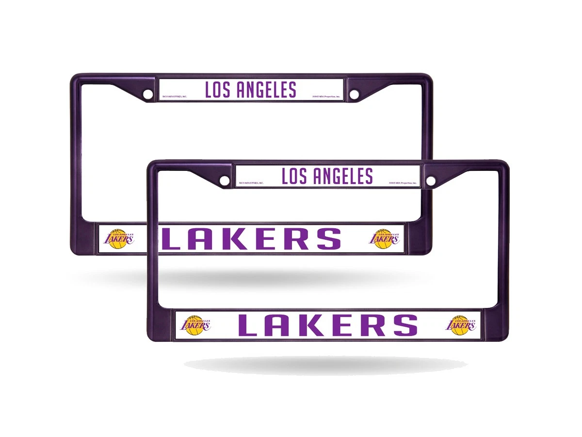 FANMATS 44027 NBA - Los Angeles Lakers License Plate Frame - Pink – Easy Installation On Truck, SUV, Car - Ideal Gift For Die Hard NBA Fan