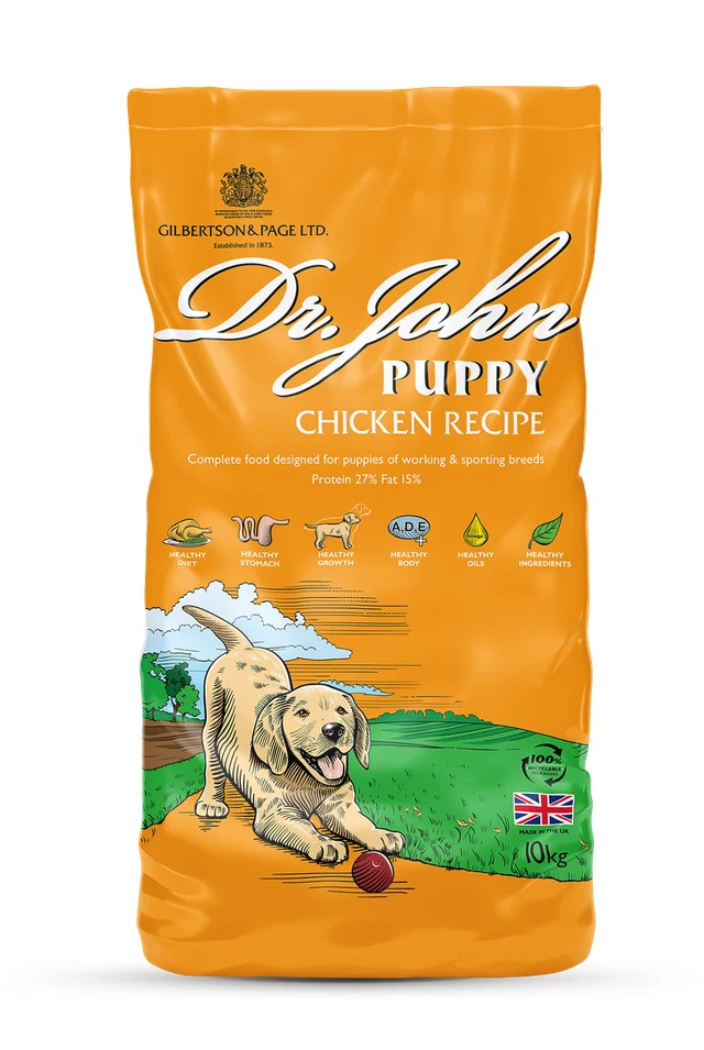Dr John Puppy Dry Dog Food 10kg Chicken recipe with Omega 3 for puppies