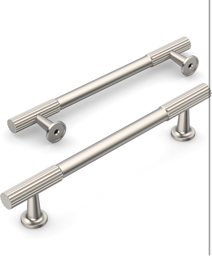 Amerdeco 9 Pack Brushed Satin Nickel Cabinet Pulls 5 Inch(128MM) Hole Centers