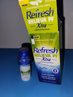 Refresh Relieva PF Xtra Eye Drops 0.33oz   4/2026 New Inside Open Box (+)