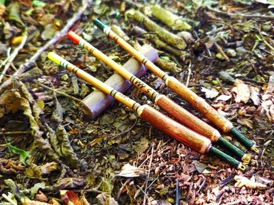 HANDMADE BY DJL FLOATS (HANDMADE BY DARREN PRUDHOE) Sollevatore di tinche di sambuco corposo. Set di 3