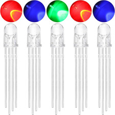 EBOOT 100 Pieces Clear LED Light Emitting Diodes Bulb LED Lamp, 5 Mm RGB Multic