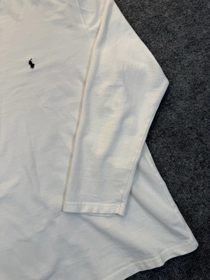 Vintage Polo Ralph Lauren Men’s Medium White Long Sleeve 100% Cotton Shirt - Image 3 of 4