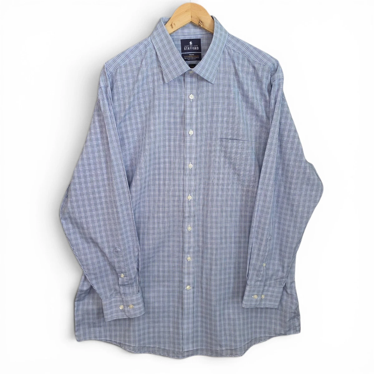 stafford athletic fit dress shirt Amazon.com: Stafford Men's Regular Fit Easy Care Stretch Dress Shirt (Blooming Blue, 14.5/34-35) : Clothing, Shoes & Jewelry