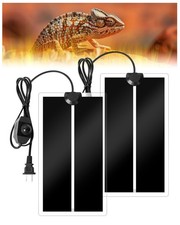 2 PCS 7W Reptile Vivarium Heat Mats Pad Temperature Adjustable Tank Warmer