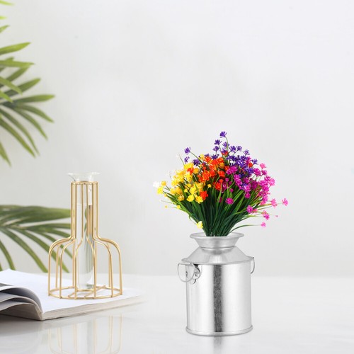 3pcs Verzinkt Vase Metall Eimer Pflanzer Eisen Topf Bauernhaus Eimer Decor - Bild 8 von 12