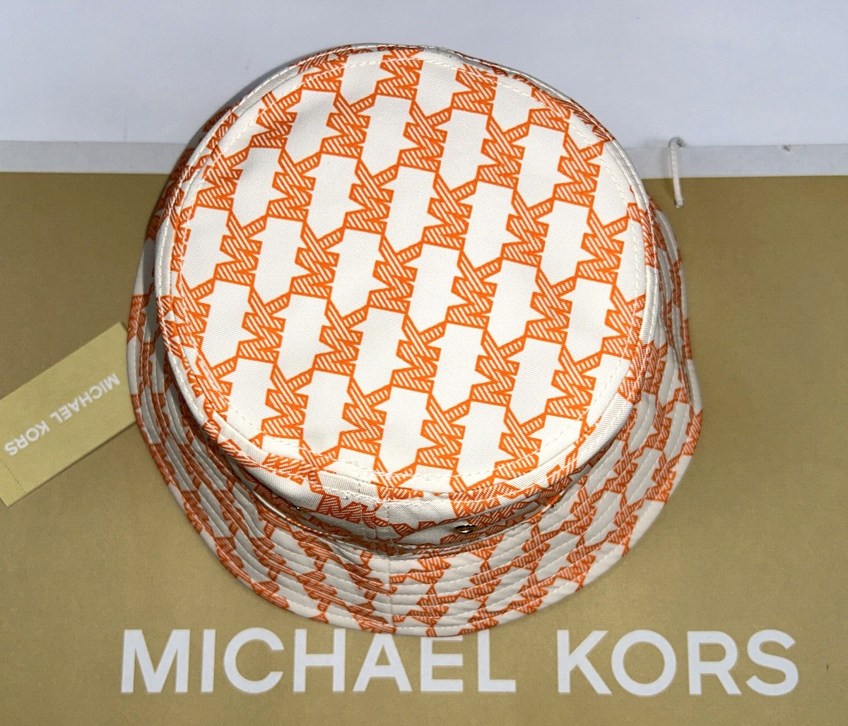 New Michael Kors bucket hat Poppy MICHAEL KORS ORGANIC COTTON BLEND BUCKET HAT MK SIGNATURE  main image 4