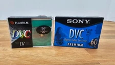 Lot of 2: Sony/Fujifilm DVC Premium Digital Video Cassette Tape 60min