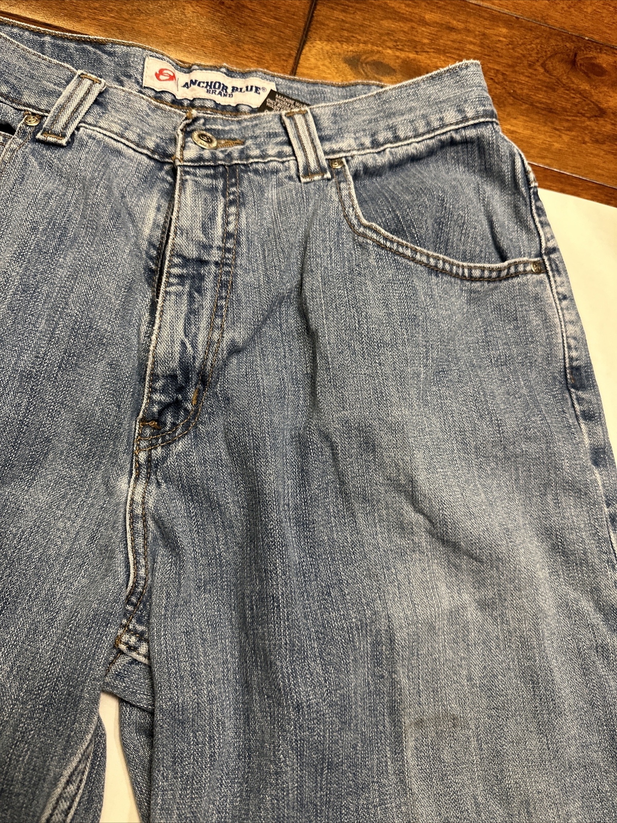 Anchor Blue Baggy Carpenter Denim Jeans Men 34 Light … Gem