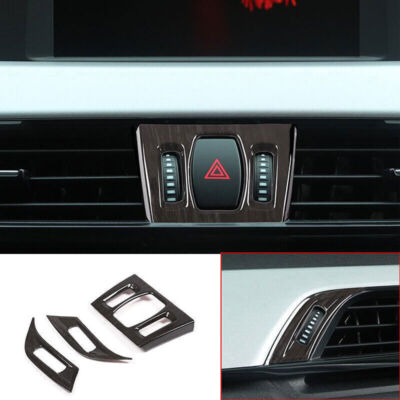 For BMW X2 F39 18-21 Black Wood Grain Left And Right Air Outlet Vent Pulley Trim