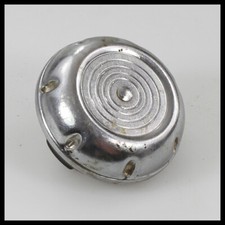 Antiguo cuerno mecánico de campana de metal para bicicleta de ciclismo cromado plateado antiguo