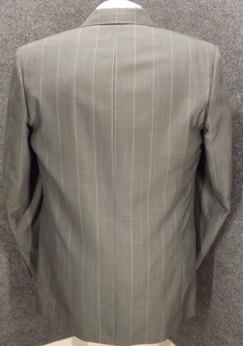 Oleg Casini Tuta Uomo 42L Grigio Gessato 36x33 Pantalone Pieghe Doppiopetto Lana - Foto 8 di 13