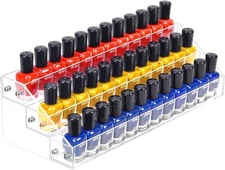 Acrylic Nail Polish Organizer Rack, 3 Tier Paint Rack and Storage Shelf, Clear