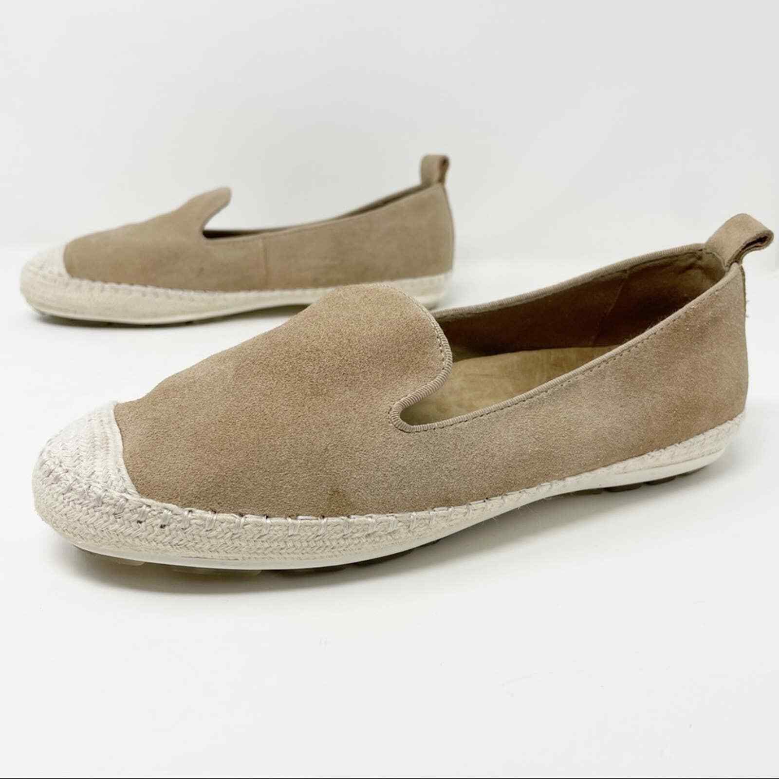 Blondo Bella Flat 7M Sand Tan Womens Leather Espadrille Slip On Waterproof  | eBay