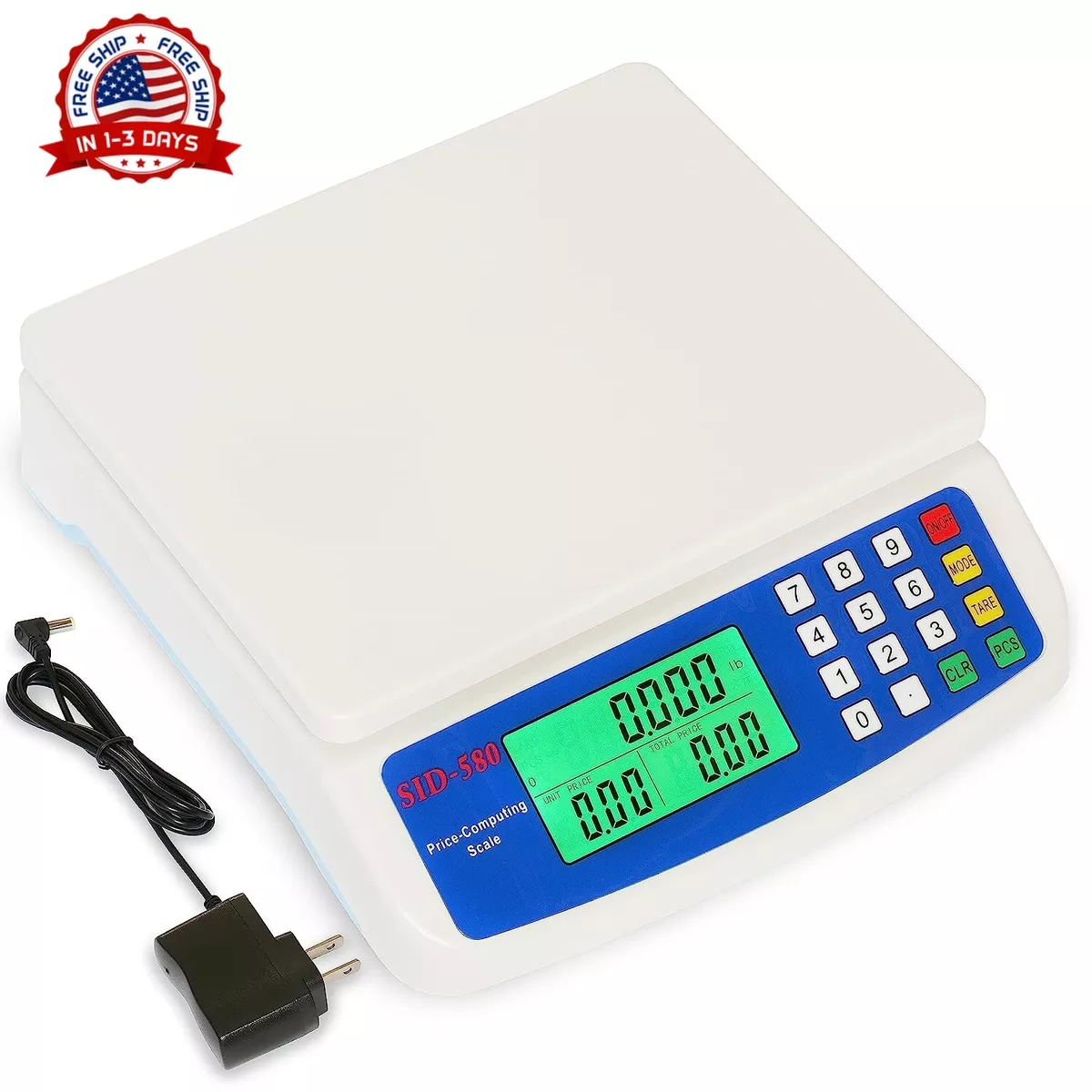 Bascula Digital Comercial De Peso Balanza Cocina Industrial Para Pesar Comida US