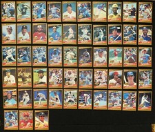 1986 DONRUSS HIGHLIGHTS BOX SET OF 56 PLAYER CARDS w/HANK AARON PUZZLE CARD, NM