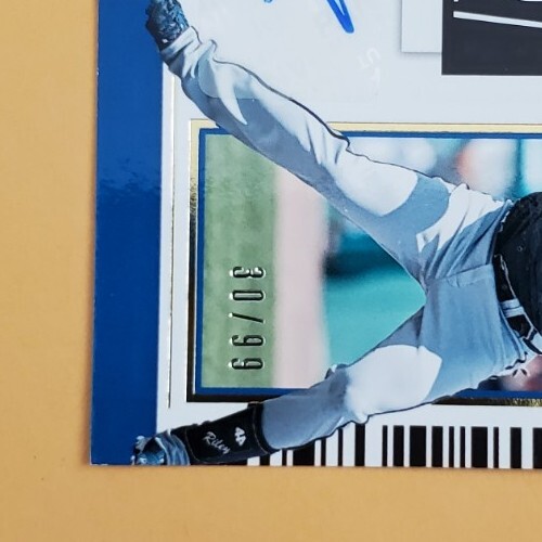 2019 Panini Contenders Season Tickets Gold Auto /99 Austin Riley #27 Rookie RC - Picture 2 of 4