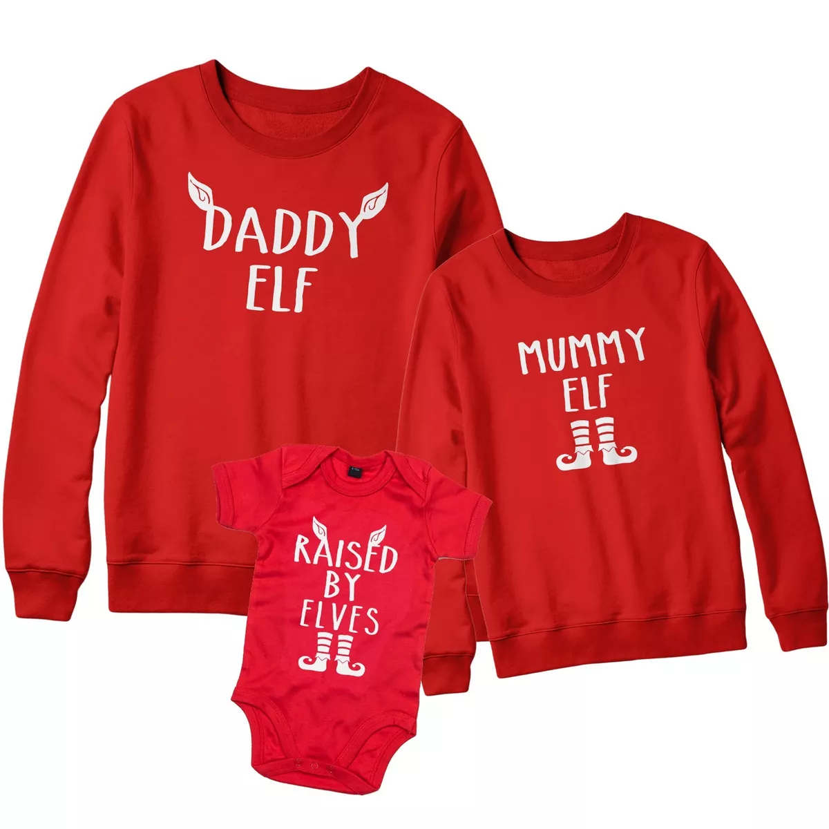 Mummy daddy and store baby christmas jumpers